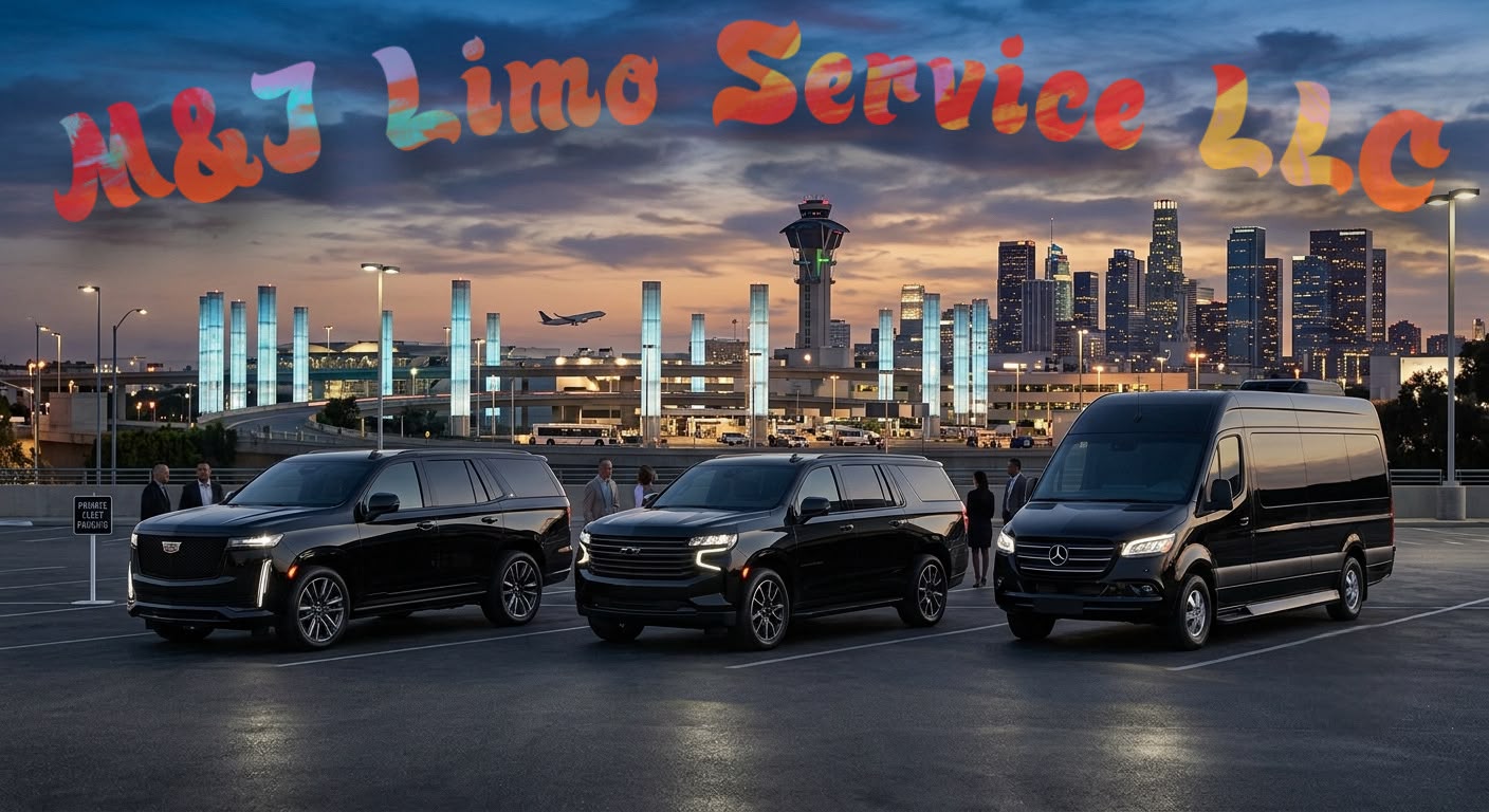 M&J Limo airport transfer vehicle